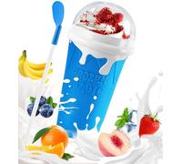 500ML Slushie Cup, DIY Magic Slushy Maker Cup, Cool Stuff Things Gadgets for Juices Milk Yogurt Ice Cream Make, Quick Frozen Slushy Cups with Lids & Straw for Boys Girls Teens Kids, Blue