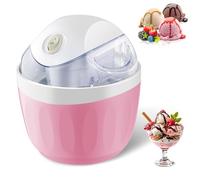 500Ml Small Home Mini Ice Cream Maker, Soft Serve Ice Cream Machine with 15-Minute Quick Production, One-touch Control Electric Gelato & Sorbet Machine for Family Home Recipes D