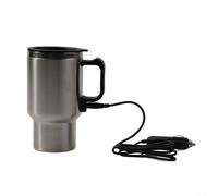 500ml Stainless Steel Car Heating Travel Mug 12V Electric Heated Cup with Vacuum Insulation and Spill-Proof Lid for Hot Coffee or Tea on the Road Fits Most Vehicle Cup Holders