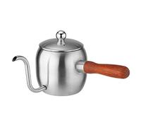 500ml Stainless Steel Drip Coffee Pot Japanese Kettle with Wood Handle Kitchen Cafe Supplies Percolator Electric Camping Stove Top Induction Perculator Pots Cafetiere Mokka Stainless