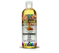 500ml Sweet Almond Oil, Cold Pressed for Hair, Skin, Face Care & Massage Fragrance free