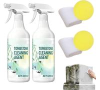 500ml Tombstone & Monument Cleaning Spray,Headstone Cleaner for Graves,D2 Biological Solution Headstone Cleaner,Biological Solutiostone Cleaning&dirt and Rust Removal,Granite and Marble Cleaner (2pcs)