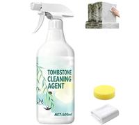 500ml Tombstone & Monument Cleaning Spray, Headstone Cleaner for Graves,D2 Biological Solution Headstone Cleaner, Granite and Marble Cleaner (1)