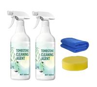 500ml Tombstone & Monument Cleaning Spray,Headstone Cleaner for Graves,D2 Biological Solution Headstone Cleaner,Biological Solutiostone Cleaning&dirt and Rust Removal,Granite and Marble Cleaner (2)