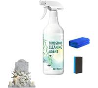 500ml Tombstone & Monument Cleaning Spray, Headstone Cleaner for Graves & Memorials, D2 Biological Solution Headstone Cleaner, Professional Tombstone Cleaner for Granite and Marble (1 Pcs)