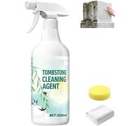 500ml Tombstone & Monument Cleaning Spray, Large-capacity Detergent, D2 Biological Solution Headstone Cleaner, Stain and Yellowing Removal, Granite and Marble Cleaner