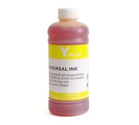 500ml Universal Printer Ink Refill Compatible With Dye Ink Models T1711 T2001 T1661 T2551 T2991 T410 T8651 7921 7931 220 7891 7901(500ML Dye Ink-Y)