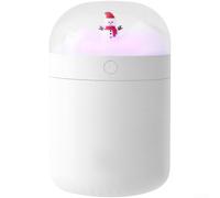 500ML USB Humidifier with Snowman Design, Built in Night Light, Two Mist Modes for Personalized Humidification, Automatic Shut Off to Prevent Dry Burn (A)