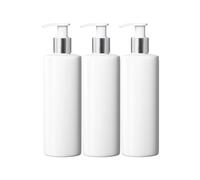 500ml White PET Plastic Bottle With Silver/White Lotion Pump - Mrs Hinch Customisable DIY Refillable Bathroom Hand Soap Dispenser (3)