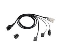 500mm EK-Loop OmniLink 6-Pin Power Cable, Dual PWM, 3-pin D-RGB, Black