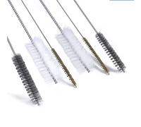 500mm Extra Long Stainless Steel Wire Tube Brush Spiral Twisted Loop Pipe Bottle Narrow Bore Metal Deep Rust Cleaning Hand Tools(Nylon 25mmX500mm)