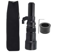 500mm F6.3 Fixed Focus Telephoto Lens with T2 EOSM Adapter - High Contrast Optical Glass, Alloy Build for M Mount Mirrorless Cameras, Ideal for Wildlife & Bird Photography (Black)