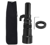 500mm F6.3 Manual Focus Telephoto Lens, T2 Adapter Ring, 16.4ft Focal Distance - Multi Coated Optics, Metal Structure, Sports and Wildlife Photography (Black)