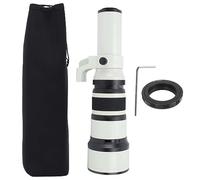 500mm F6.3 Telephoto Lens, 4 Elements in 4 Groups, Alloy Shell for Camera - Clear View Optics, T2 AI Adapter, Ideal for Astrophotography and Long - Distance (White)