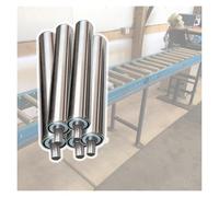 500mm Industrial Conveyor Rollers - 5 Pack Stainless Steel Rollers with Spring Press Installation 900mm Length x 38mm Diameter Heavy-Duty Conveyor Parts for Smooth Transport