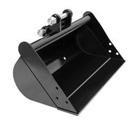 500mm Plain Mud Bucket Grading Attachment for Mini Excavators, Flat Tooth Backhoe Buckets, 20in Excavator Manganese Steel Part for Leveling Slopes Dredging Rivers