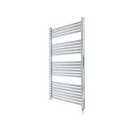 500mm (w) x 1200mm (h) "Fixed Temperature "400W Straight Chrome Electric Towel Rail, Horizontal Bar Thickness: 22mm, Bar pattern: 4 + 5 + 6 + 7, (PRE-FILLED with heating solution)