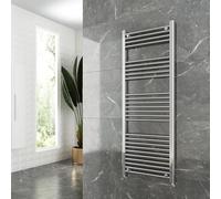 500mm(w) x 1400mm(h) Straight Chrome Heated Towel Rail, Radiator - Central Heating BTUs 2294 - (Horizontal Bar Thickness: 22mm, Bar pattern:4 + 5 + 7 + 10)