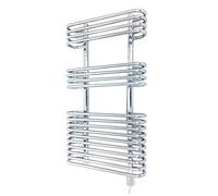 500mm(w) x 900mm(h) Pre-Filled, Single Heat "Neath" Chrome, Designer Electric Towel Rail, Supplied with 300W Single Heat Electric Heating Element