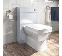 500mm White Back to Wall Toilet Unit with Cistern and Brass Fittings - Ashford