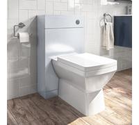 500mm White Back to Wall Toilet Unit with Cistern and Chrome Fittings - Ashford