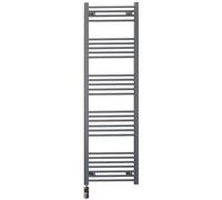 500mm Wide Anthracite Grey Electric Bathroom Towel Rail Radiator Heater With AF Thermostatic Electric Element UK Pre-Filled (500 x 1600 mm)