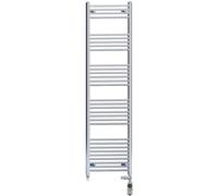 500mm Wide Chrome Electric Dual Fuel Bathroom Towel Rail Radiator Heater With AF Thermostatic Electric Dual Fuel Element UK (500 x 1800 mm)