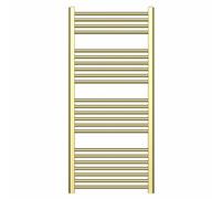 500mm Wide Gold Heated Bathroom Towel Rail Radiator For Central Heating UK (500 x 1200 mm (h))