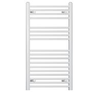 500mm Wide White Bathroom Towel Rail Radiator - Central Heating - 19mm Tube (500 x 1000mm)
