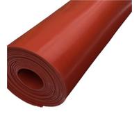 500mm x 500mm Silicone Rubber Sheet - High Temperature Resistant, Anti-Static, Vibration Damping,(Red,500x500x2mm)