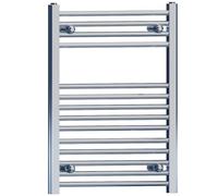 500mm x 750mm Chrome Heated Bathroom Towel Rail Radiator For Central Heating Elegant Designer UK Stock Clearance