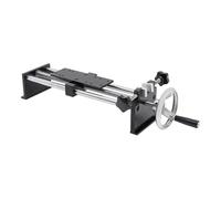 500N Force Gauge Test Stand, 220mm Stroke Manual Horizontal Spiral Tension Test Stand with 2 Adjustable Clamps for Tensile Testing of Wires And CablesBlack,1
