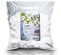 500pc Pack, RE-GEN 100% Natural Cotton Wool Balls Healthcare Dressing Cleaning Cotton Wool Pads | Ideal for First Aid, Health & Beauty, Personal Care, Cosmetics