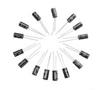 500pc Radial Capacitor Kit 24 Values 0.1uF-1000uF Assortment | Aluminum electrolytic material, miniature radial design, for durable construction, suitable for amateur enthusiasts