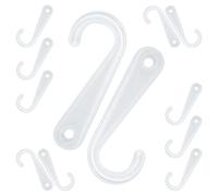 500Pcs 1 3/4 Inch Sock Display Hooks for Socks and Hat, Plastic J Hooks for Socks Retail Display Hanger(Clear)
