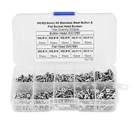 500pcs 1 Box M2.5 * 4M2.5 * 6M2.5 * 8M2.5 * 10M2.5 * 12 Button TFlat Head Hex Socket Screw Set