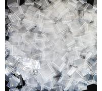 500pcs 1" x 1" Clear Small Plastic Bags Thick Heavy-duty Poly Bags with Resealable Zip Top Lock for Tiny Parts Storage, Display, Packaging - 4 Mil for Single Side