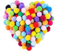 500pcs 10 mm Decorative Pom Poms, Mini Pompoms Colour Mini Pom Poms for Crafts, Assorted Fluffy Pompoms Multicolor Fuzzy Balls for DIY Decorations