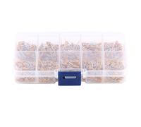 500pcs 10 - Value MLCC Capacitor Assortment Kit, Multi Layer Ceramic Capacitors 0.1μF to 10μF, Clear Storage Box with Labeled Components for Electronics Hobbyists and