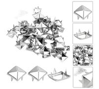 500Pcs 10mm Square Pyramid Metal for studs with Setting Tool for Leather | Metal Claw Rivets Leather Spike Kit Shoe Customization for studs Gothic Style for studs DIY for punk Accessories