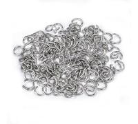 500Pcs 10mm Stainless Steel Open Jump Rings 1.5mm Thick Jumprings for DIY | Metal O Rings Single Loop Connectors for Jewelry Necklaces Bracelet Earrings Keychains Chainmail DIY Making