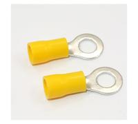 500Pcs 12-10AWG Rv5.5-4#8 Yellow Ring Insulated Cable Wire Connector cable Crimp Terminal