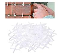 500pcs 1mm tile spacers - hard plastic cross tile spacers - white plastic cross spacers - ideal for garden tiles, floor tiles, and decorative tiles - Perfect for rubi tile spacers to ensure precise ti