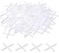 500pcs 1mm Tile spacers - White Plastic Cross spacers - Hard Plastic Cross Tile spacers -Ideal for Garden Tiles, Floor Tiles - Perfect for Rubi Tile spacers to Ensure Precise Tile Leveling