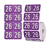 500pcs 2026 Year Stickers, 1.9x3.8cm/0.74x1.5in File Folder Labels Self-Adhesive Coded Labels Colored Chart Stickers for Office Supplies (Night Purple)