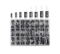 500Pcs 24 Values Electrolytic Capacitor Box Kit Range 0.1UF-1000UF 10V-50V Mix Aluminum Electrolytic Capacitor Assorted Kit