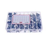 500Pcs 24Kind Electrolytic Capacitors Mixed kit Box 0.1UF0.22UF1UF2.2UF3.3UF4.7UF6.8UF10UF22UF33UF47UF100UF220UF470UF680UF1000UF IDGTTLDF