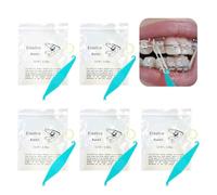 500Pcs 3/16In Orthodontic Elastic Bands with 5 Pcs Placers Dental Rubber Traction Bands for Crooked Teeth Braces Teeth Gap Elastic Bands for Braces Teeth Gap