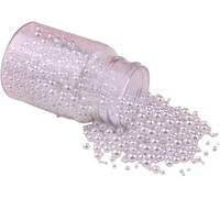 500pcs 3-8MM Imitation Pearls White Pearl for Craft No Hole ABS Round Loose Pearl Beads for Vase Fillers Decoration