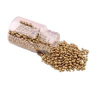 500pcs 3-8MM Matte Gold Pearl for Craft No Hole ABS Round Loose Pearl Beads for Vase Fillers Decoration